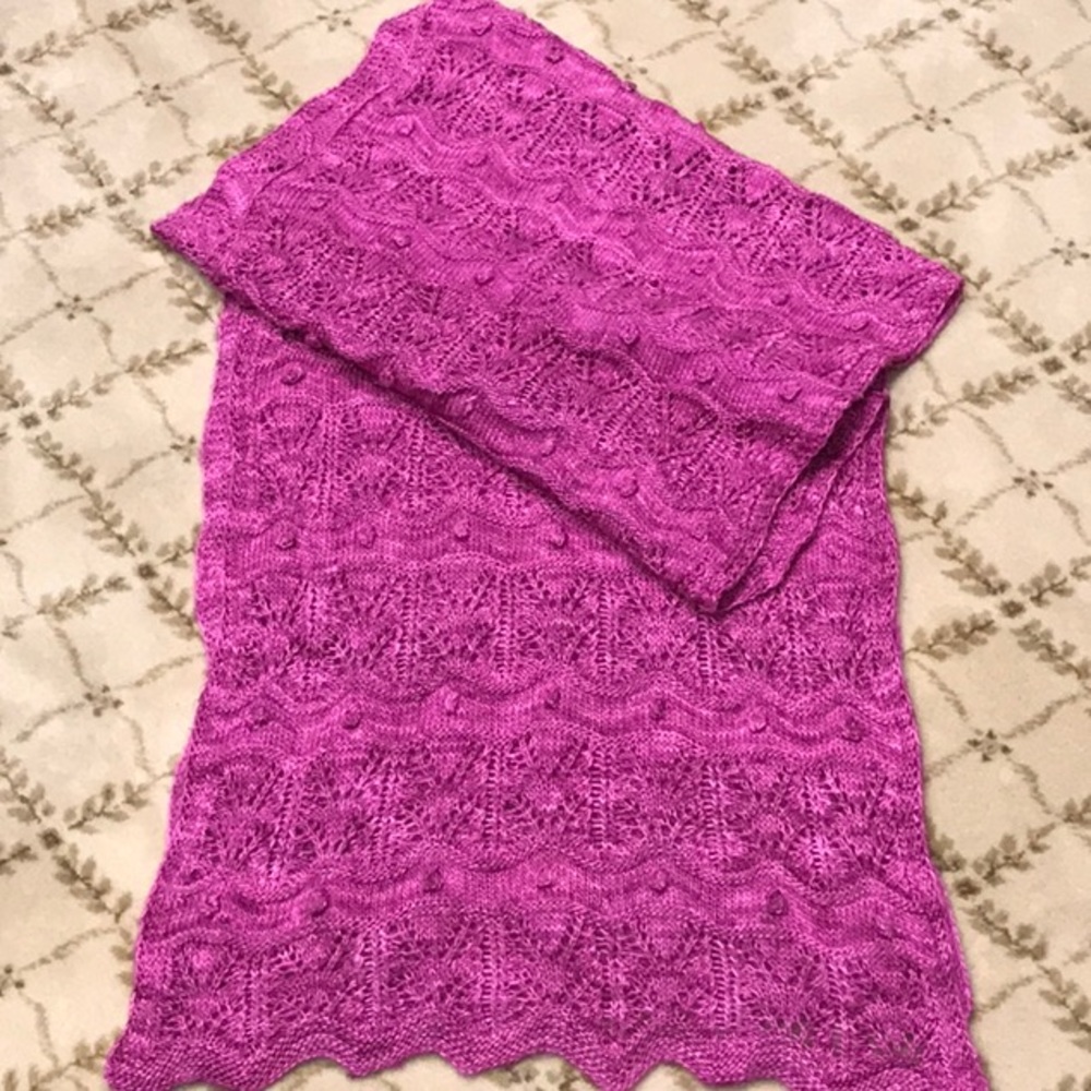Hand knitted shawl